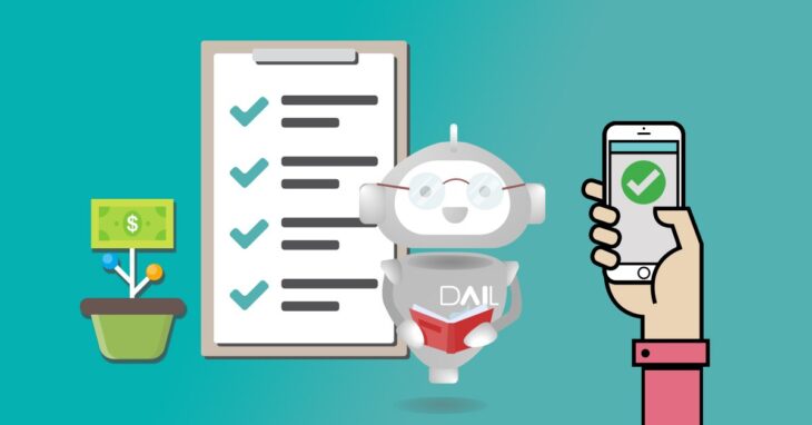 chatbot, listado, checklist, teléfono movil, dinero