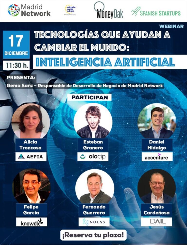 evento ia, tecnologías que ayudan a cambiar el mundo, money oak, accenture, dail software, esteban granero, olocip, jesús cardeñosa