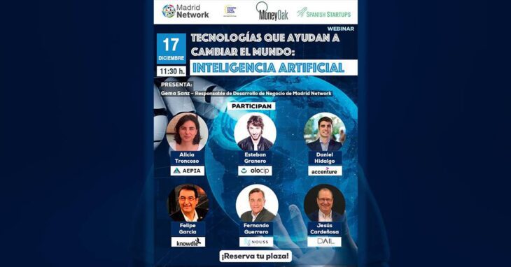 evento ia, tecnologías que ayudan a cambiar el mundo, money oak, accenture, dail software, esteban granero, olocip, jesús cardeñosa