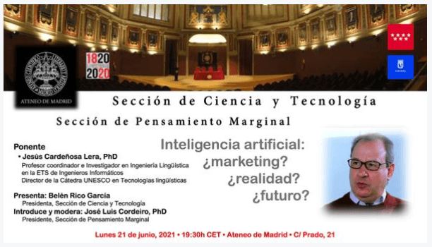 inteligencia artificial, pensamiento marginal, jesús cardeñosa, ateneo de madrid